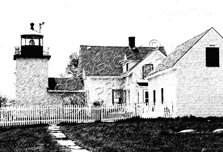 Fort Point Light Graphic Pen - Stockton Springs ME