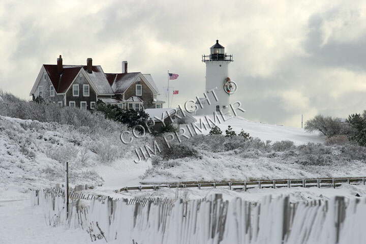 Nobska Light Snow I - Woods Hole